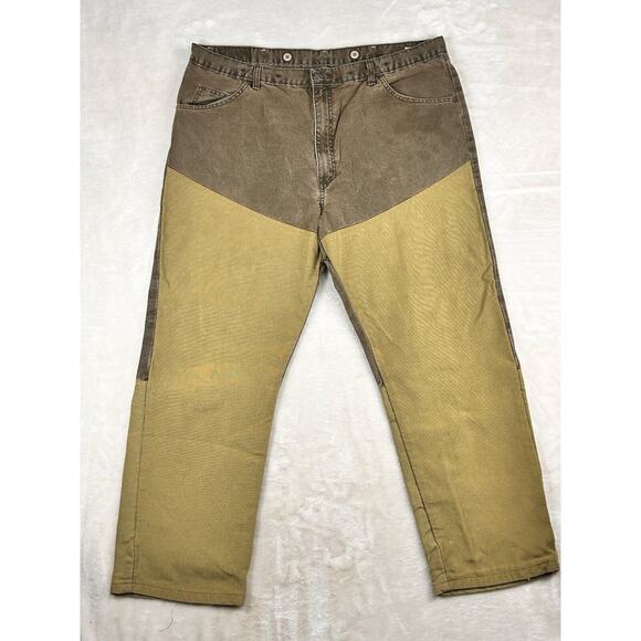 Wrangler Pro Gear Upland Brush Pants Denim Duck Canvas PG101NB Men’s 42x30sd - Picture 1 of 7